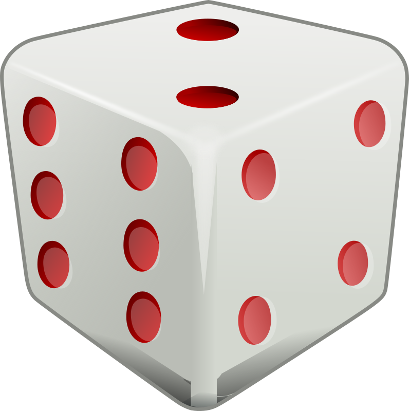 Clipart Dice with Two on top