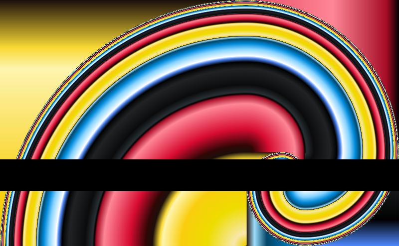 Fibonacci spiral by Lazur URH - With shifted colour scheme.