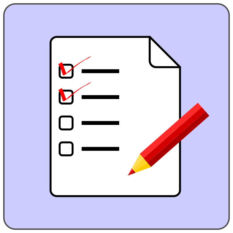 student checklist clipart