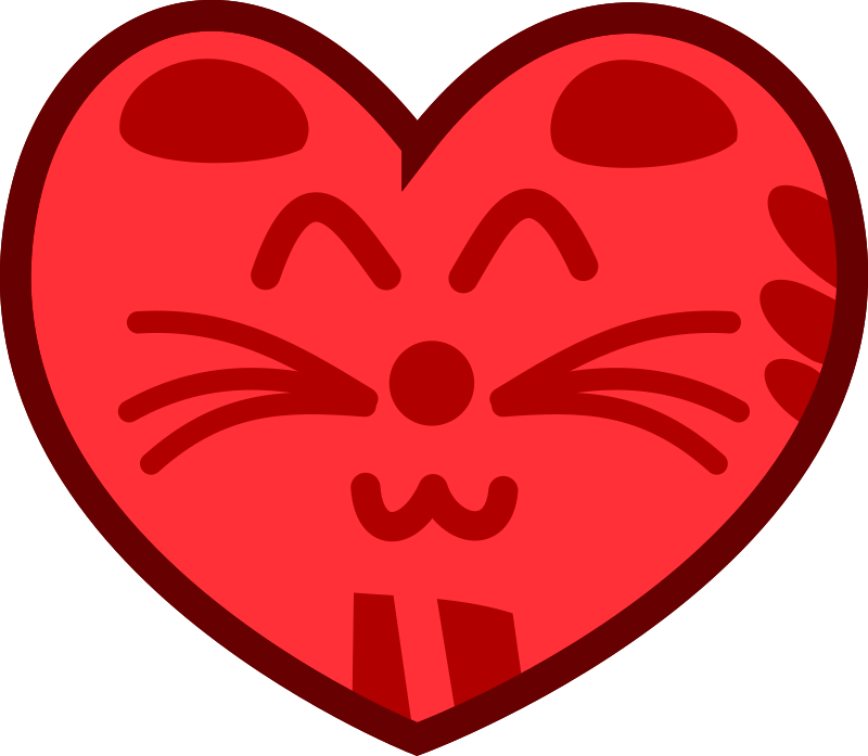 cat heart clipart - photo #1