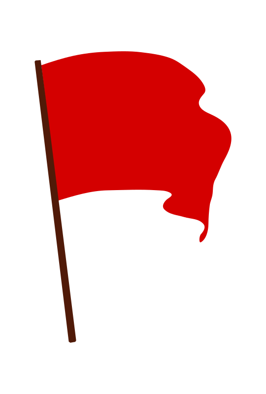 Download Clipart - Waving Red Flag