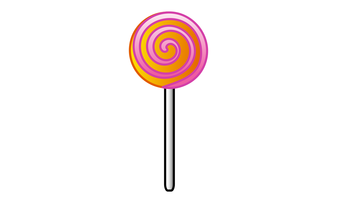 Clipart - Striped lollipop