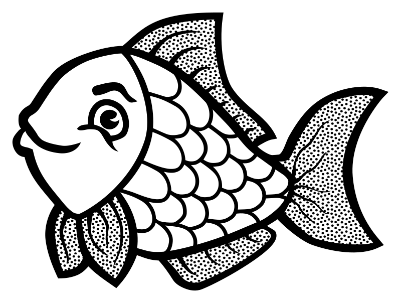 clipart line drawing fish - photo #29