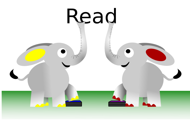 elephant reading clipart - photo #30