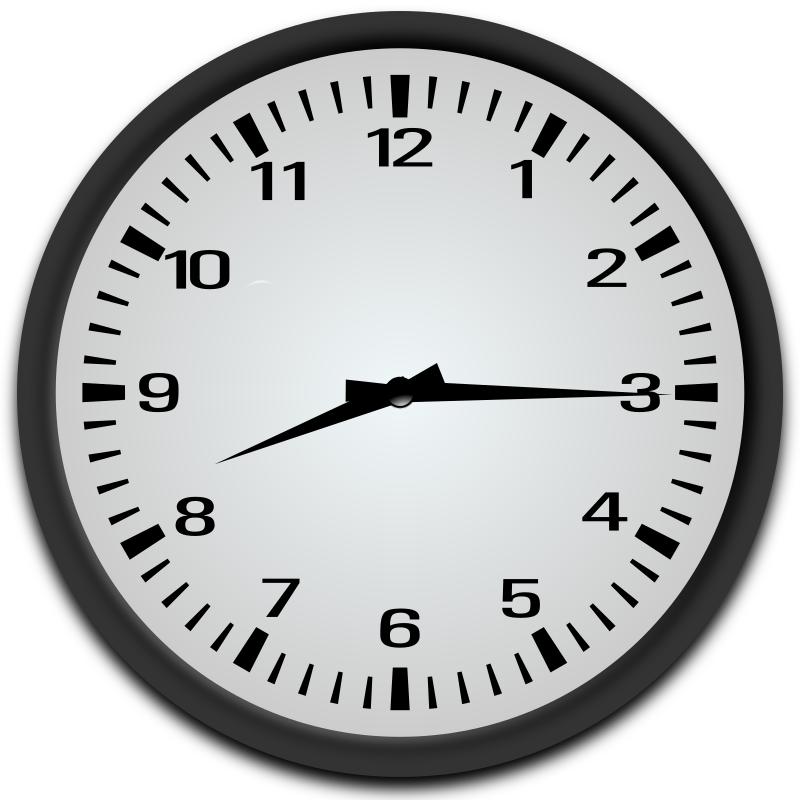 Clipart Quarter Past 8 O clock