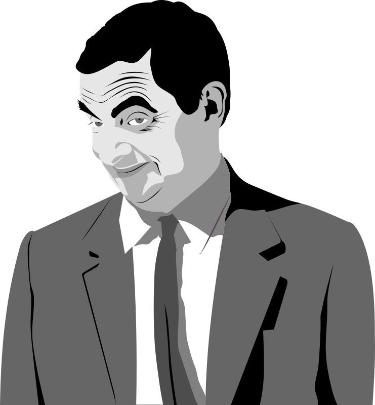 Clipart Mr Bean halftone clipart-mr-bean-halftone