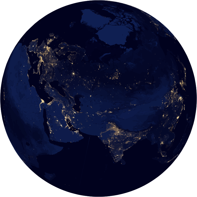 Earth Globe With Transparent Night Map Of Stock Motion Graphics SBV