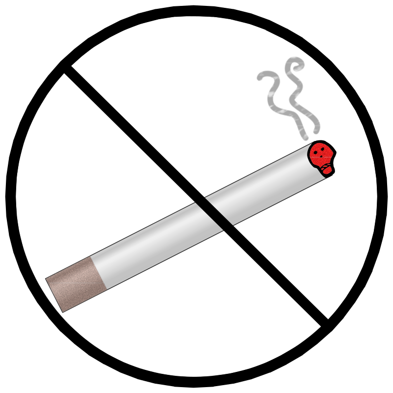 Clipart - No Smoking and Skull