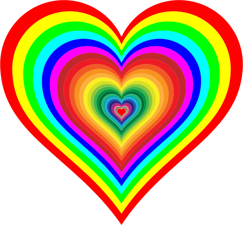 Download Clipart - Rainbowrific Heart