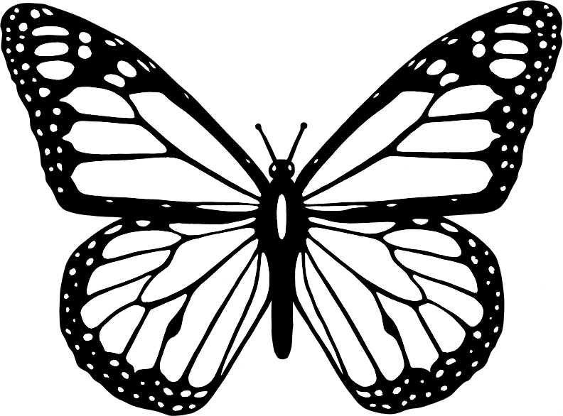 free clip art black and white butterfly - photo #17