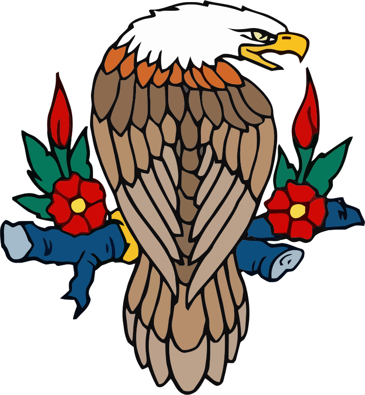 Clipart - Perched Bald Eagle