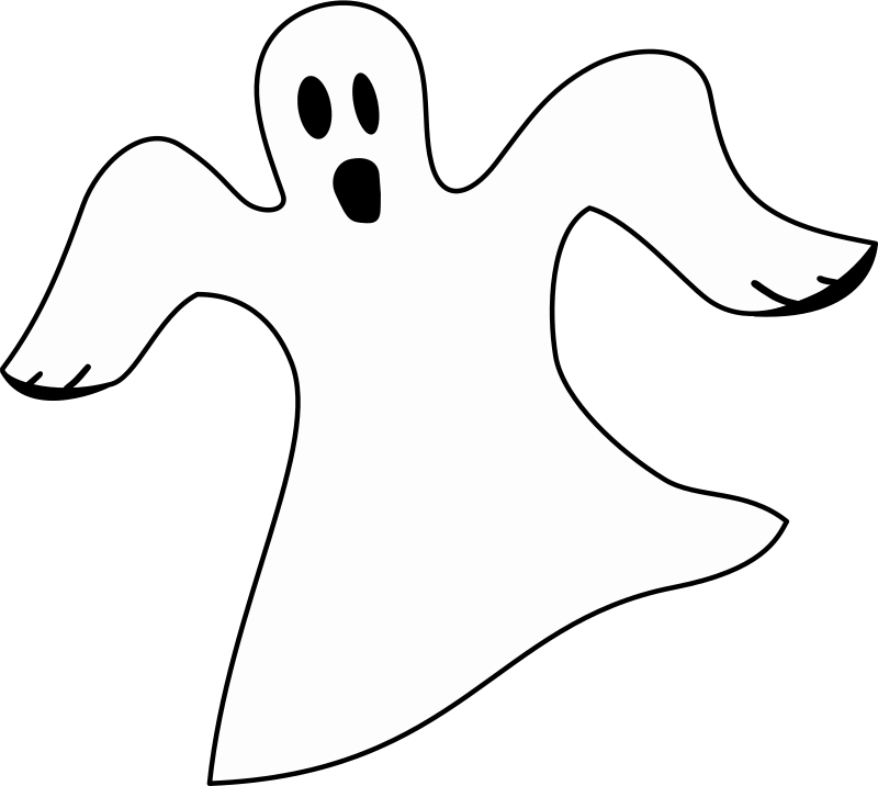 free black and white ghost clipart - photo #32