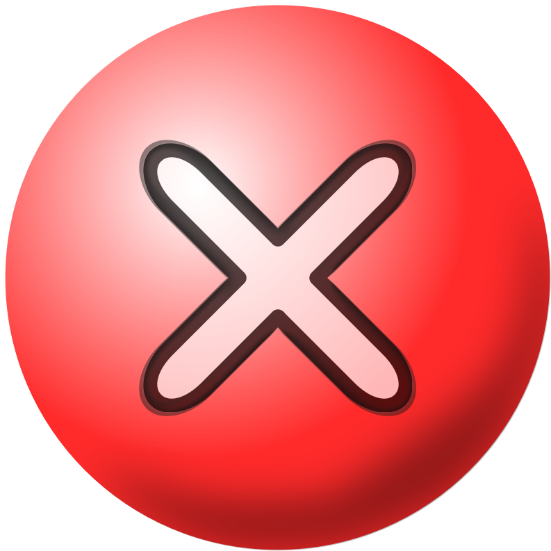 free clipart red x - photo #49