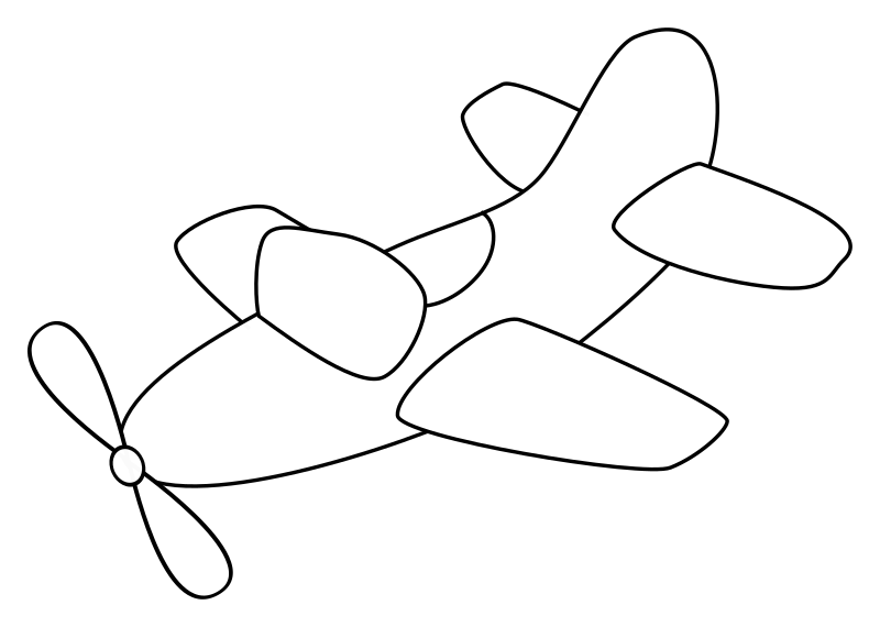 free clipart airplane outline - photo #23