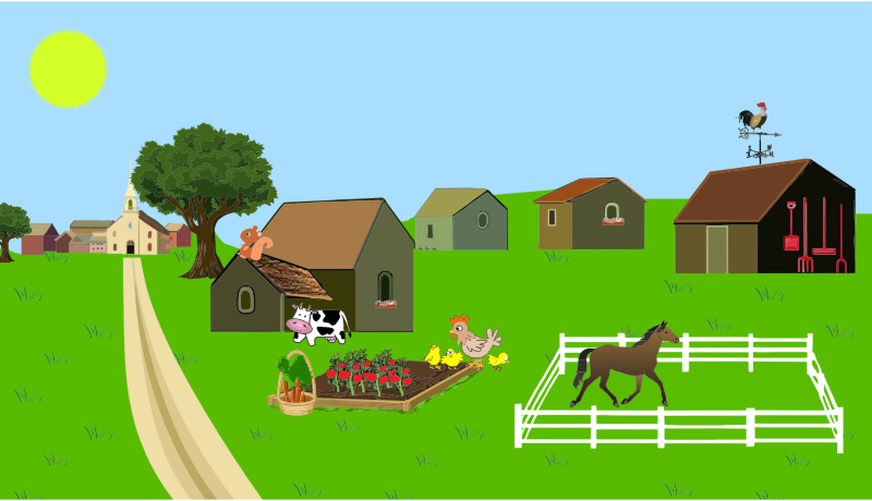 clip art illustrations farmhouse - photo #9