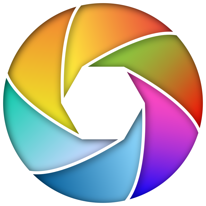 Clipart - Colorful Shutter Icon 2 Enhanced