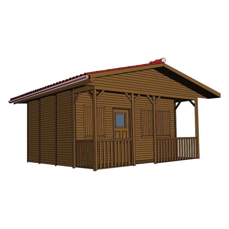 wooden house clipart - photo #14