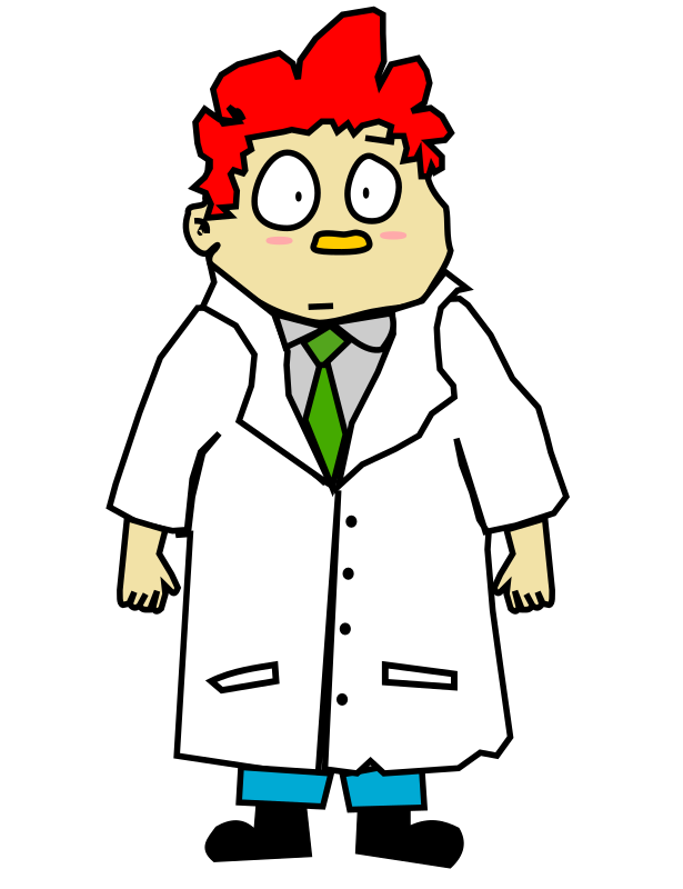 Clipart Cartoon  scientist  guy