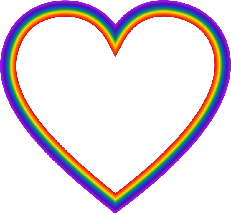 free rainbow heart clip art - photo #24