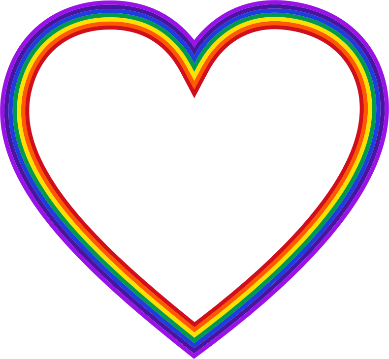 free rainbow heart clip art - photo #16