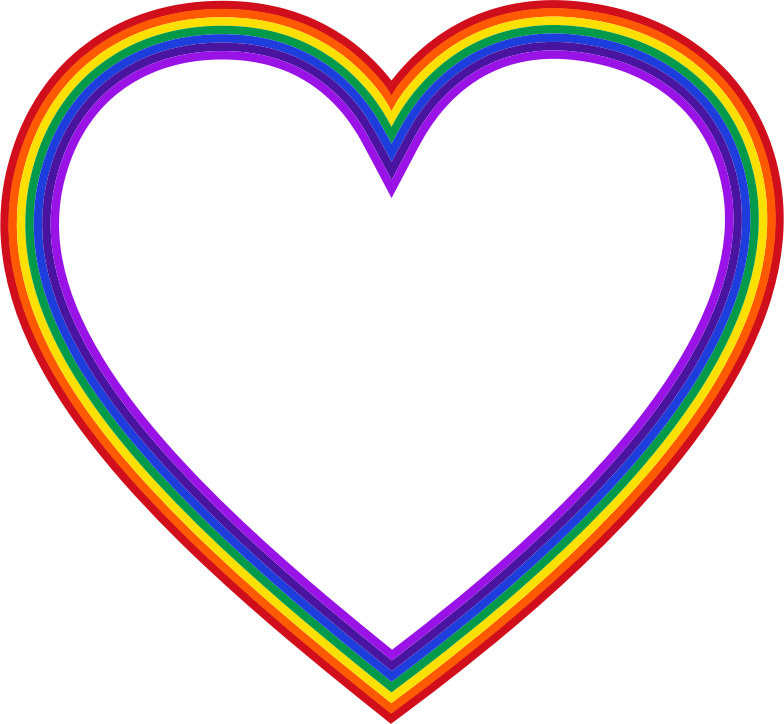 free rainbow heart clip art - photo #30