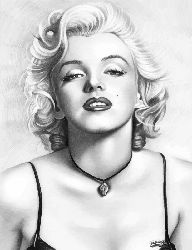 how sketch pencil Pencil  Sketch Clipart Trace Portrait Monroe Marilyn 2