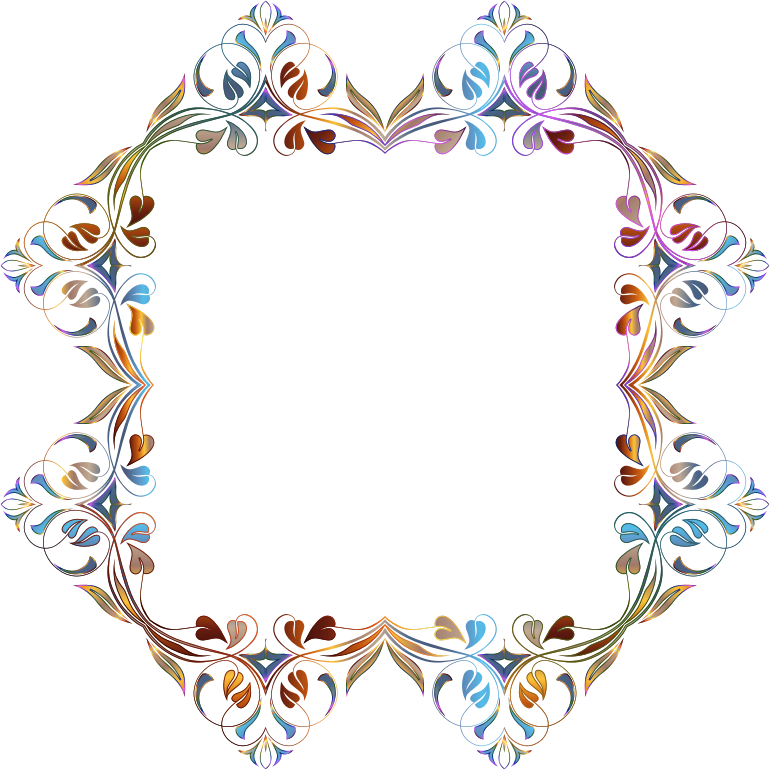 Clipart - Floral Flourish Frame 30