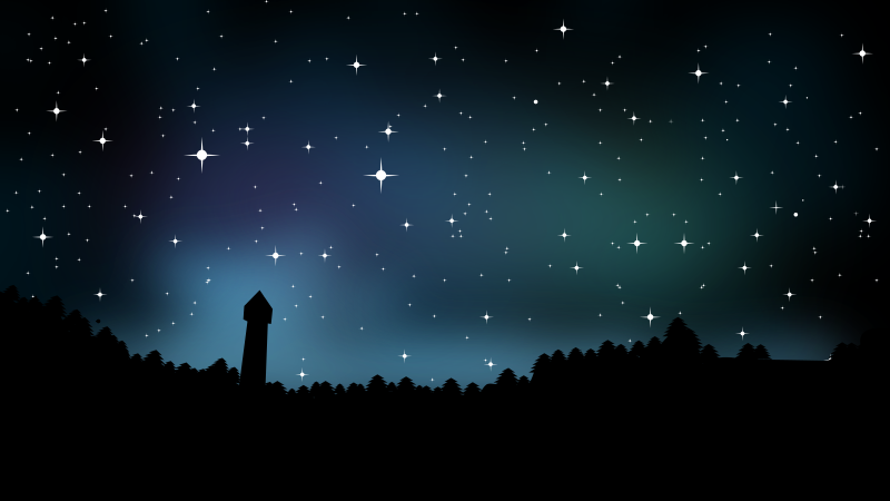 Clipart - Starry Sky at Night