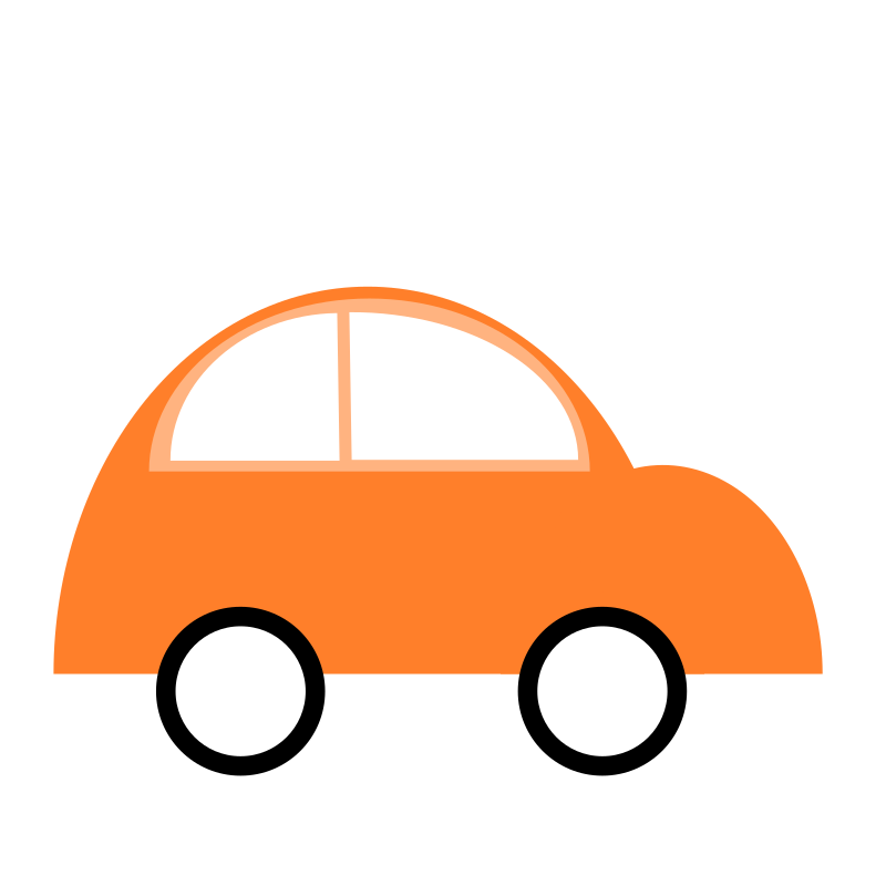 clipart orange car - photo #36