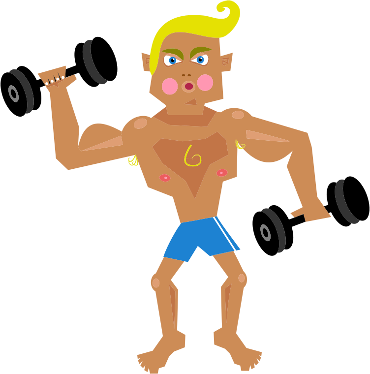 free clipart muscle man - photo #38
