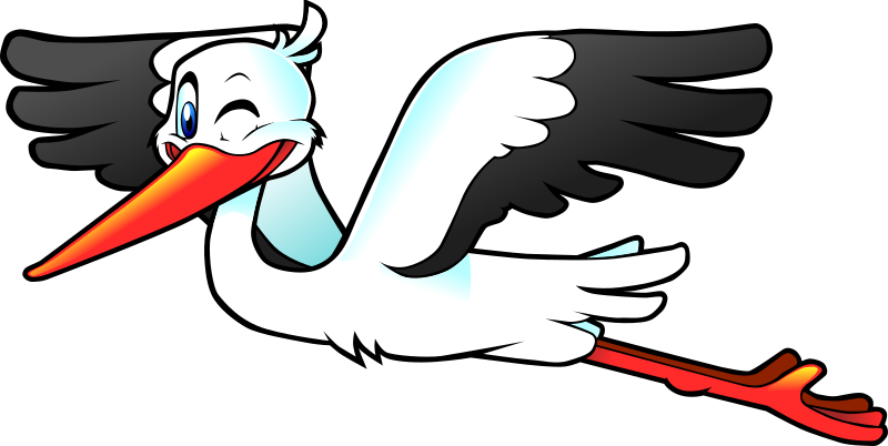 stork and baby clipart free - photo #41