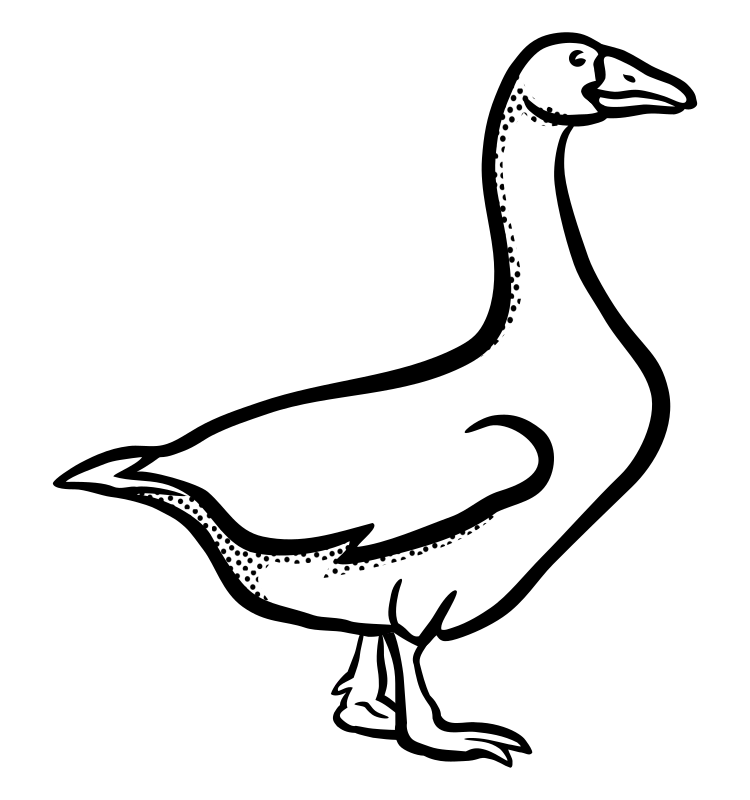 goose outline clip art - photo #3