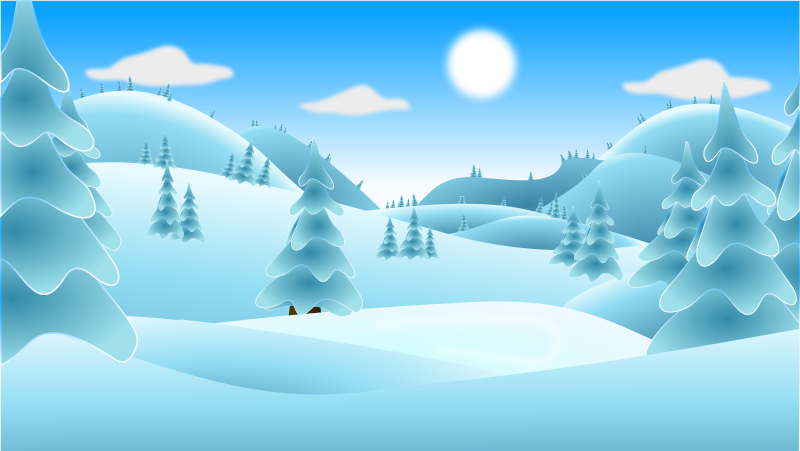 clipart winter landscape no house teal christmas tree