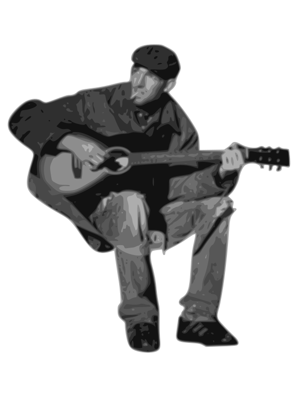 Clipart man playing guitar