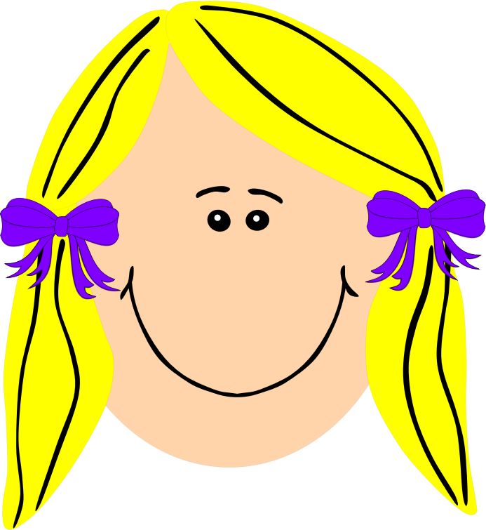 blonde haired girl clipart - photo #15