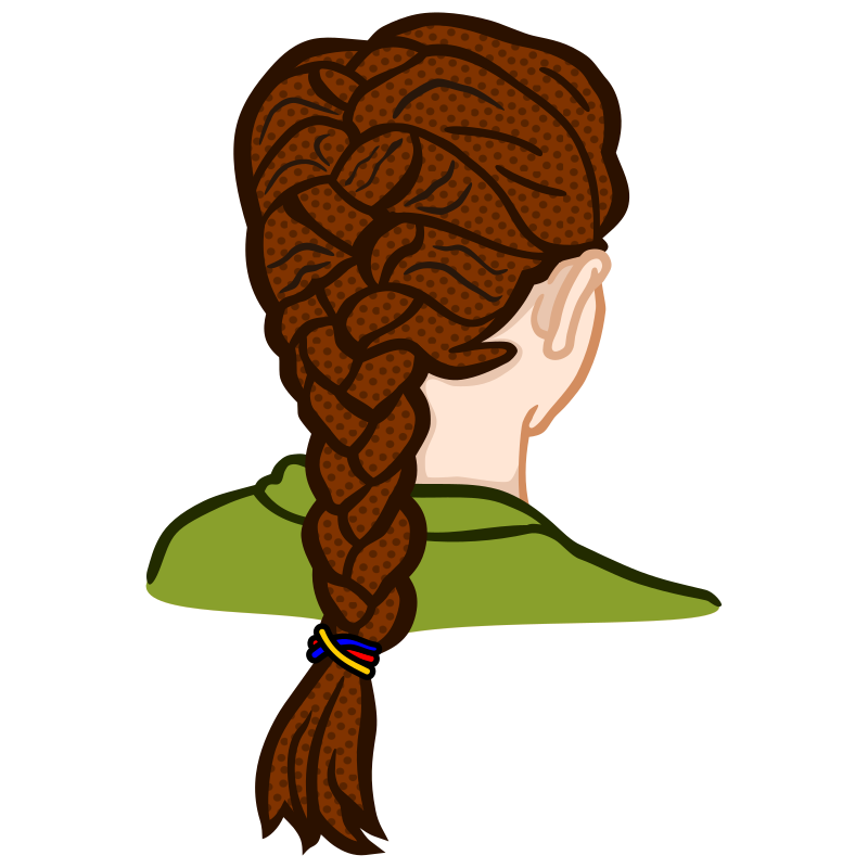 Clipart - french braid - coloured