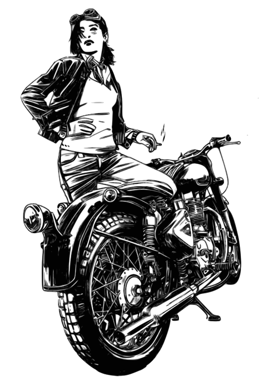 clipart girl on motorcycle - photo #29