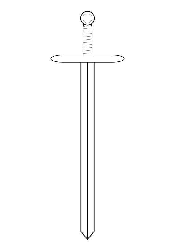 Clipart - sword line art