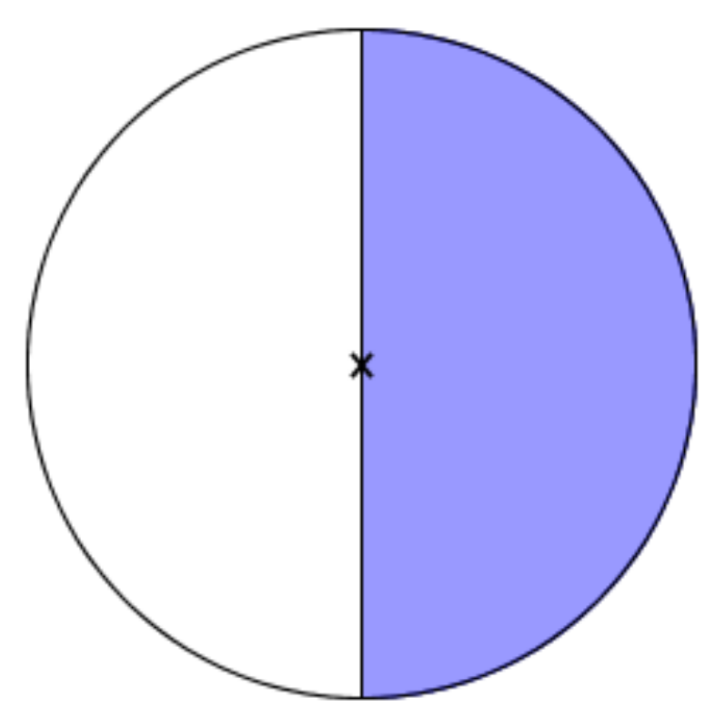 Clipart - fraction 1/2