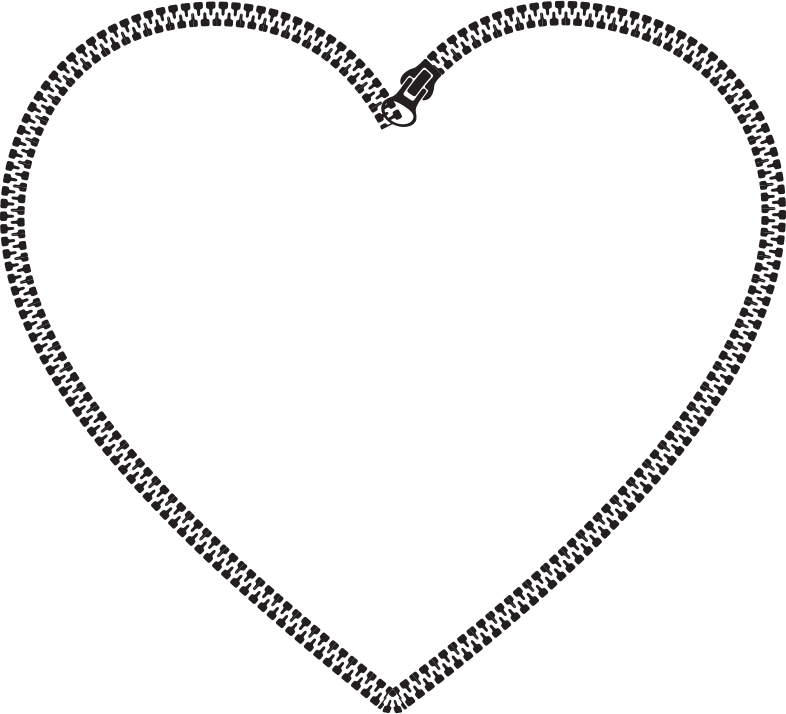 Download Clipart - Zipper Heart