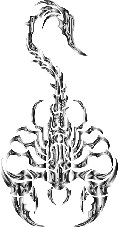 clipart sleek tribal scorpion polished steel clipart sleek tribal scorpion polished steel