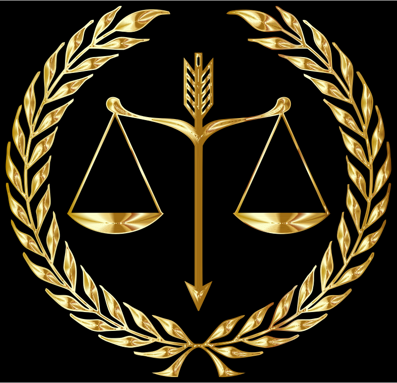 Clipart - Justice Emblem Gold