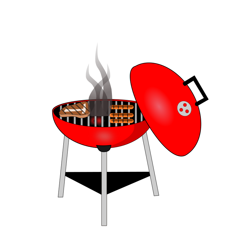 Clipart - Red BBQ Grill