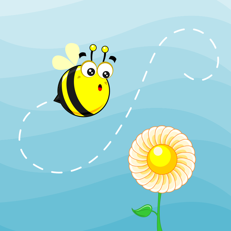 clipart bee on flower - photo #39