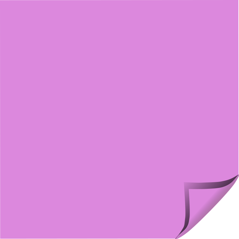 Clipart - Sticky Note Purple Folded Corner