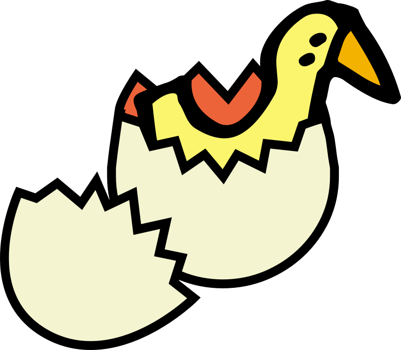 Clipart - chick from egg