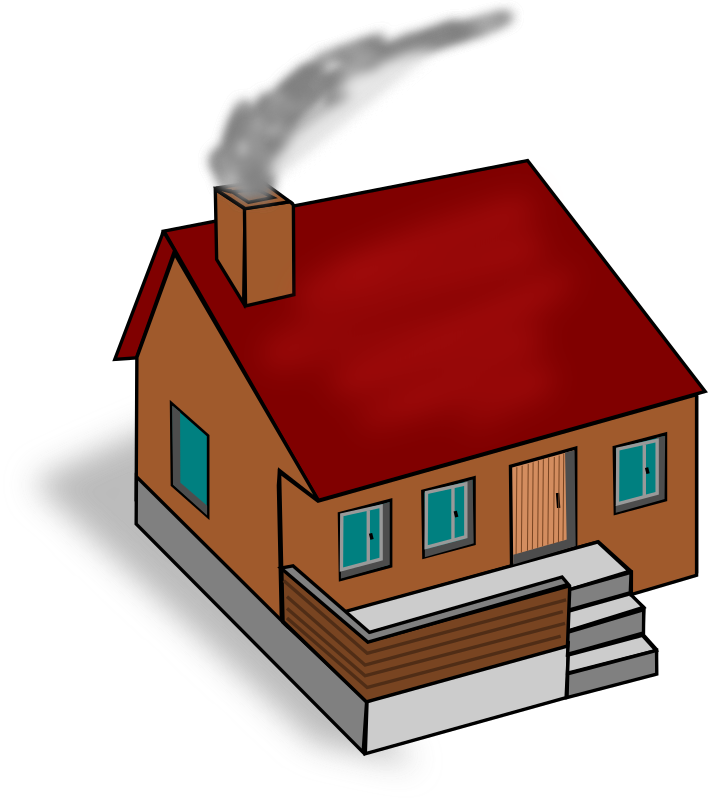 house with chimney clipart - photo #1