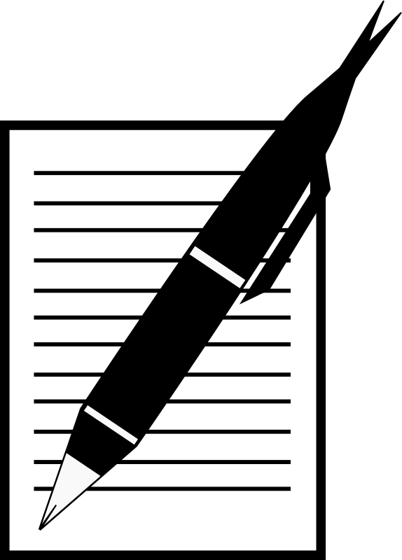 Clipart Paper Write Pen