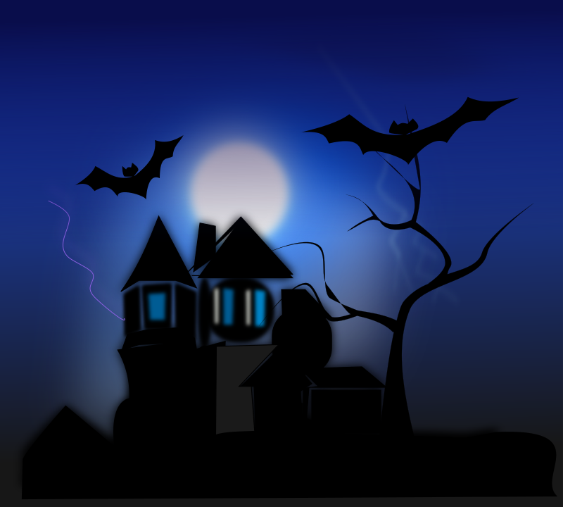 Clipart - spooky house