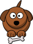 Clipart - Cartoon dog laughing or smiling